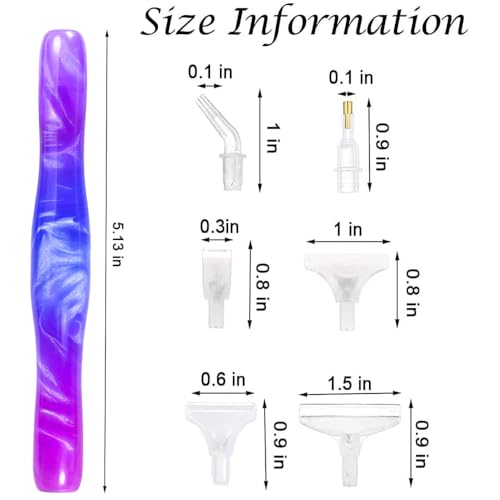 Praise V Do Diamond Painting Art Pick Dot Drill Pen Kit Tool Accessories StylusPurpleBlue - color: Purple Blue