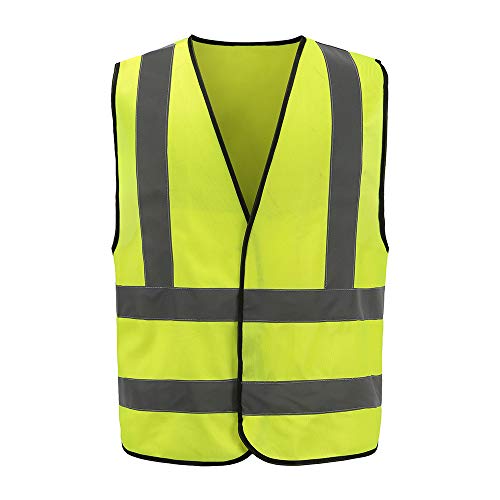 AYKRM 12 colour High visibility viz vest hi vis viz reflective work construction safety vest (XS-8XL) - color: Yellow, size: 6XL-7XL-8XL