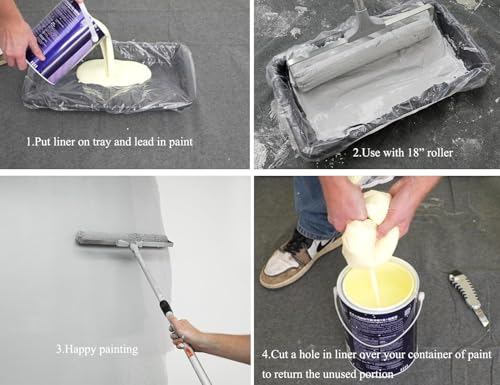 ROLLINGDOG 18 Inch Disposable Paint Tray Liners - color: Disposable Tray Liners