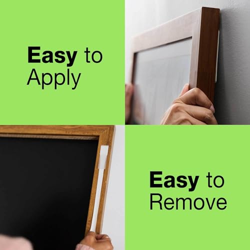 FrogTape reMOVEables Large Picture Hanging Strips, Damage-Free Removable Adhesive Wall Strips, Picture Hangers, Stick On Wall Mounting for Frames, Canvas, Home Décor, White, 12 Pairs (24 Pieces) - size: 12 Pairs (Pack of 2), style: Large