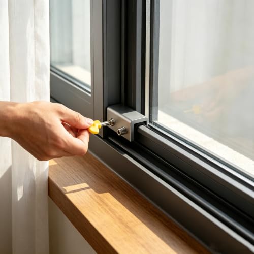 Sliding Window Locks, 5 Pack Aluminum Alloy Window Lock with Key, Security Window Locks for Vertical and Horizontal Sliding Windows, Easy Installation