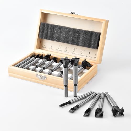 Mollom 8Pcs Carbide Forstner Drill Bit Set (6.3-35mm) - size: 8Pcs | 6.3-35mm