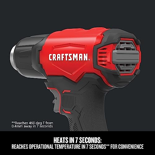CRAFTSMAN V20 Cordless Heat Gun, Up to 950 Degrees, Portable Heat Gun, Tool Only (CMCE530B)