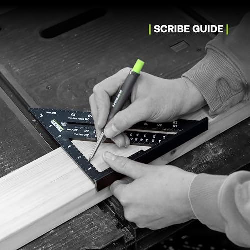 TRACER 7 in Aluminum Rafter Square - Framing Carpenter Triangle Ruler - size: 7 inch