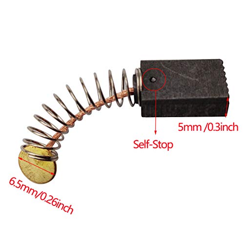Electric Motor Carbon Brushes 30 Pack Replacement Repair Kit 5x8x13mm / 0.19x0.31x0.51 Inch for Drill, Electric Planer, Trimmer Motor - size: 50#