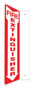 AccuformNMC Fire Extinguisher 90D Projection Sign - size: 18 inch height, style: 90 Degree Projection