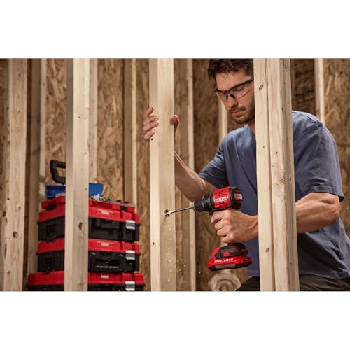 CRAFTSMAN V20 BRUSHLESS RP Compact Drill/Driver, Variable Speeed Trigger, Built In LED, Includes Battery and Charger (CMCD714D1)