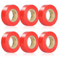 Red Electrical Tape, UL Approved, 0.7in x 33ft, 6 Pack - color: Red