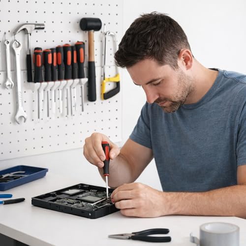 Novabright 1 Pc White Pegboard Screwdriver Holder Pegboard Accessories - color: White