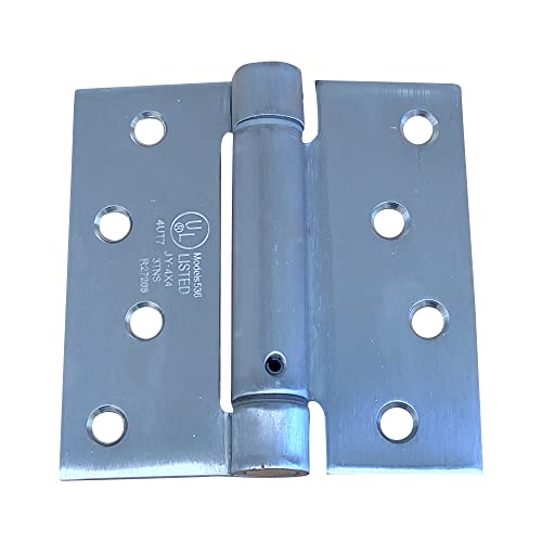 Hinge Outlet Stainless Steel Spring Hinge - 4 Inch Square - Highly Rust Resistant - 10 Pack - color: Stainless Steel, size: 4" x 4" Square (Pack of 10)