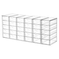 Vtopmart Acrylic Desk Organizer with 30 Drawers for Office, Makeup, Crafts - style: D