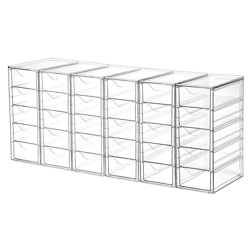 Vtopmart Acrylic Desk Organizer with 30 Drawers for Office, Makeup, Crafts - style: D