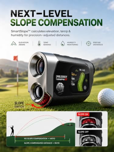 MILESEEY G1 Touchscreen & GPS Rangefinder with 43000+ Built-in Golf Courses