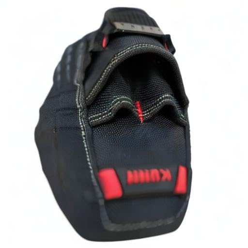 KUNN Construction Tool Holder Small Electrician's Tool Pouch for Tool Belt - color: Red-1 Pack