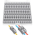 XHF 60pcs White Lever Connectors, Electrical Wire Terminals for Any Circuit, Inline Splices 28-12 AWG (SPL-1) - color: White