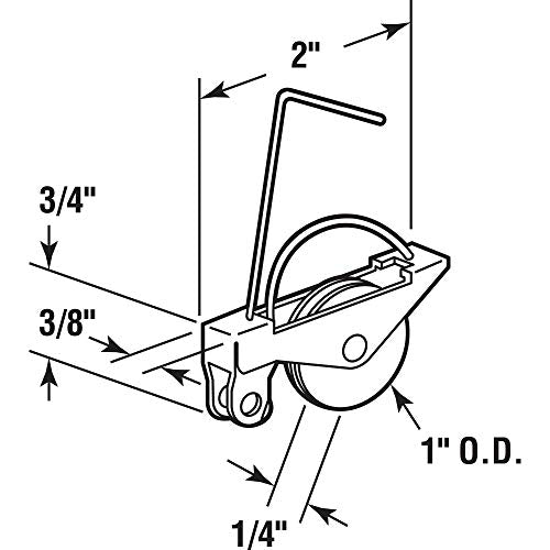 Prime-Line MP541 Screen Door Spring Tension Roller, 1 In. Nylon Wheel (2 Pack)