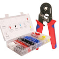 Fidioto Ferrule Crimping Tool Kit, One AWG23-7 (6-4A) Self-Adjustable Ratchet Wire Crimping Tool with 1200PCS Wire Terminals Crimping Connectors Wire End Ferrules - size: 1200 pcs+Crimper