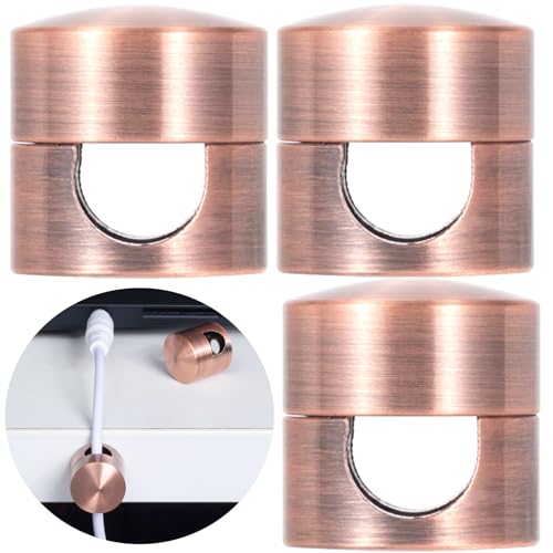 SmallCat 3 Sets Charger Holders for Cords, Metal Cord Holder -Red Bronze - color: Red Bronze Color, size: 3 Sets