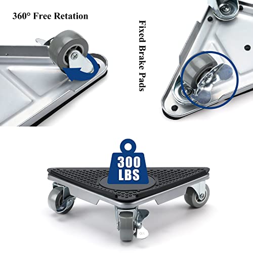 Furniture Movers with 3 Wheels & Furniture Lifter Set, 360° Rotation Wheels Double Bearing Roller Mute，Easy to Moving Heavy Furniture - size: triangle
