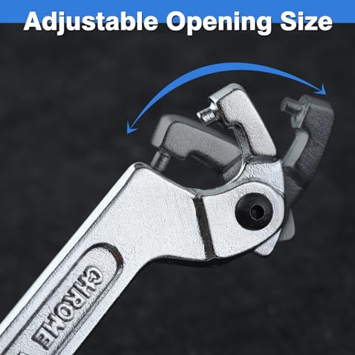 Adjustable C Spanner Hook Wrench, 3/4-2" (19-51mm) - size: 3/4-2"(19-51mm)