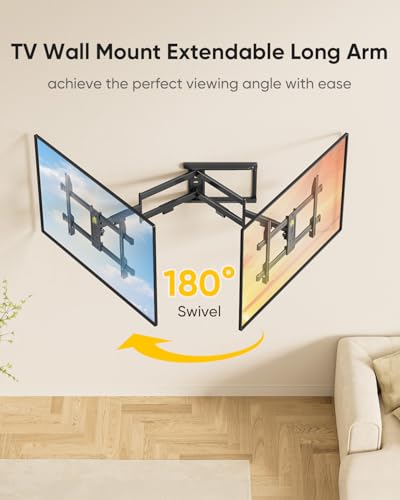 FORGING MOUNT Corner TV Wall Mount for Most 37-75 Inch TVs up to 99lbs - size: Fits 37"-75" TVs