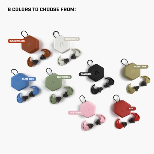 AXIL X20 Noise Reduction Ear Plugs, 24dB Hearing Protection, Bone - color: Bone