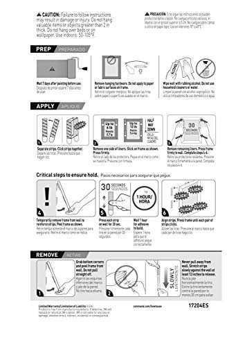 Command Picture Hanging Strips, Medium, White, Holds up to 12 lbs., 16-Pairs (32-Strips), Easy to Open Packaging - size: 16 Pairs