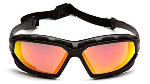 Pyramex Safety Highlander XP Eyewear, Frame/Indoor-Outdoor Mirror Anti-Fog Lens - color: Black/Gray