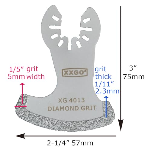 XXGO 4 Pcs Diamond Oscillating Multi Tool Blades for Removing Grout - size: 4 Pcs Diamond Blade Kits B