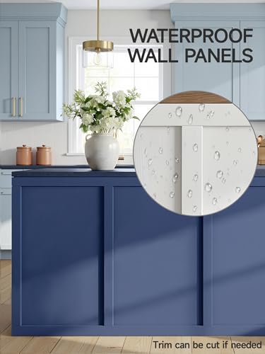 Upick Board and Batten Wainscoting Panels, Paintable, 120" x 43", White - size: 120x43 IN