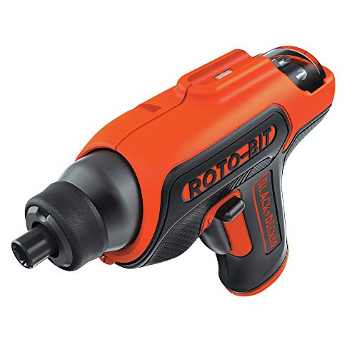 BLACK+DECKER 4V MAX Electric Screwdriver, Cordless, 180 RPM, 8 Bits With Built-In, Storage Compartment, Batteries Included (BDCS50C)
