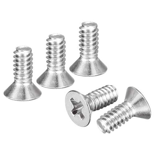 DTGN #4-40x1/4 Phillips Flat Head Machine Screw 304 Silver 50PCS - color: Silver, size: #4-40x1/4"