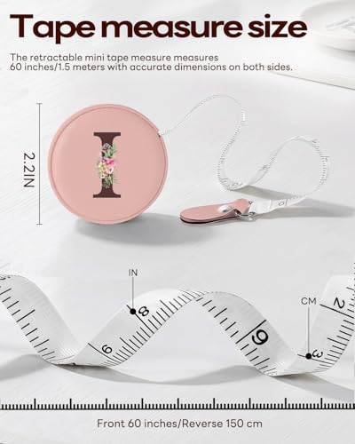 Maicican Retractable Tape Measure, Pink Leather Sewing Measuring Tape, I - color: Tape Measure-Pink I