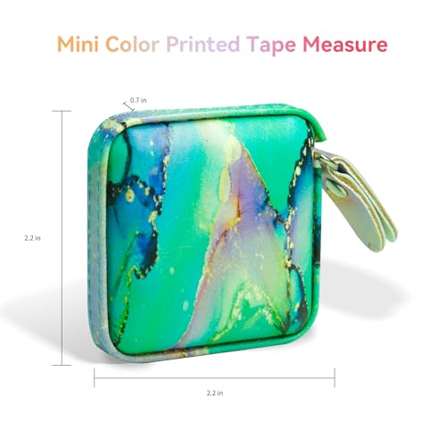 Mini Retractable Soft Tape Measure for Sewing, Cloth Fabric, Body Measurements, Emerald Green - color: Emerald Green