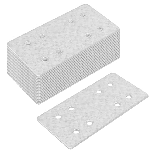 GBGS 20 Pack Flat Tie Plates,Mending Plate for Wood Splice Repair