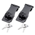 Flip Latch 3-mm Thickened Heavy Duty Hasp Safety Door Lock Gate Latches for Double Door Window Barn Closet Drawer Cabinet Garage,Stainless Steel Brushed Nickel (2.5 INCH-2 PCS) - size: 2.5 INCH-2 PCS