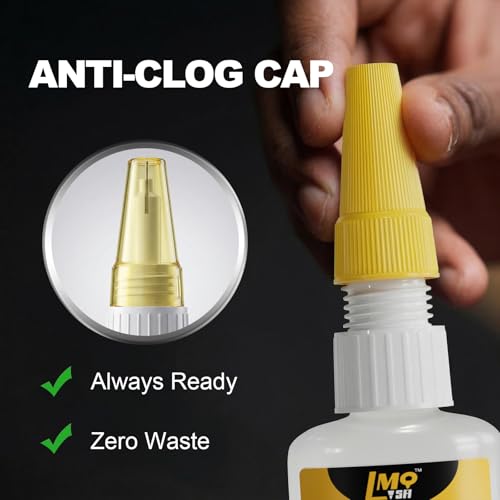 Wood Super Glue 60 Gram Clear Instant CA Glue for Woodworking Wooden Crafts Carpenters & Hobby Models, Heavy Duty Wood Furniture Repair for Chairs, Cabinets Strong All Purpose Cyanoacrylate Adhesive - size: 2oz-thick
