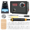 FIRElood Wood Burning Tool,Wood Burning kit Pen 25~750℃,Professional Wood Burning kit,with Digital Thermometer Temperature Adjustable Temperature,1 Wood Burning pens, 30 Wood Burning Pen Tips - color: LH40-1 NEW