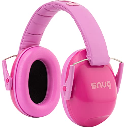 Snug Kids Earmuffs – Noise Reduction for Toddlers & Children – Adjustable, Lightweight, Foldable, Soft & Comfortable - color: Pink