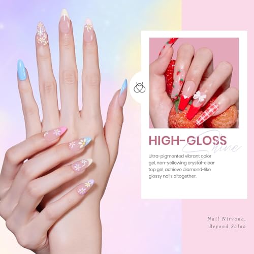 Beetles Gel Nail Polish Set With Base & Matte Top Coat Pastel Gel Polish - color: Awakening Alice