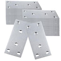 50 Pack 4X2 Inch Silver Mending Plates Stainless Steel Joining Brackets - size: Silver,4“x2"