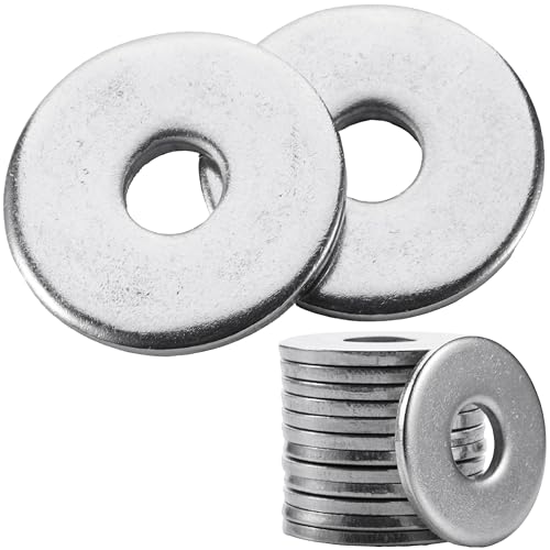 20 Pcs 1/2" Fender Washers Stainless,1/2" ID x1.43 OD x 0.1" Thick - size: 1/2" x 1.43"OD x 0.1"T