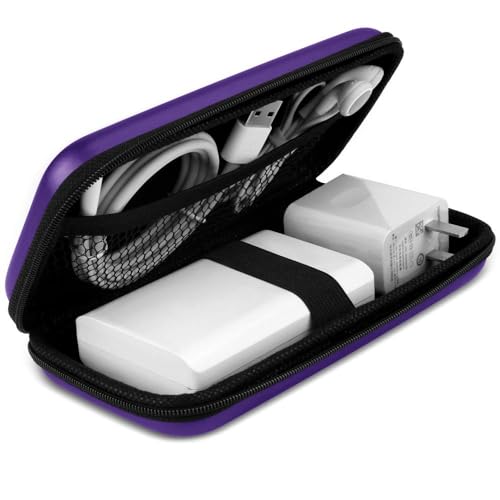iMangoo Travel Essential Electronics Organizer Charger Case Carrying Pouch - color: Purple, size: Small