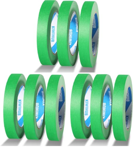 Green Painters Tape,0.7" x 60 Yards x 3 Rolls (180 Yards Total) - Medium Adhesive Masking Tape for Painting,Labeling,DIY Crafting,Decoration and School Projects (Pack of 3) - color: Green, size: 0.7", 60 yards (Pack of 3)