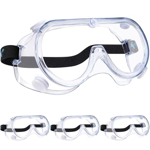 TICONN Anti-Fog Safety Goggles, HD Clear Eye Protection, ANSI Z87.1 Lab Goggles for Chemistry, Industrial - style: 4