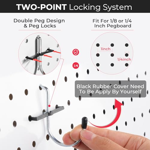 INCLY 312PCS Peg Board Organizer Accessories Kit for Organizing Tools - size: 312 PCS