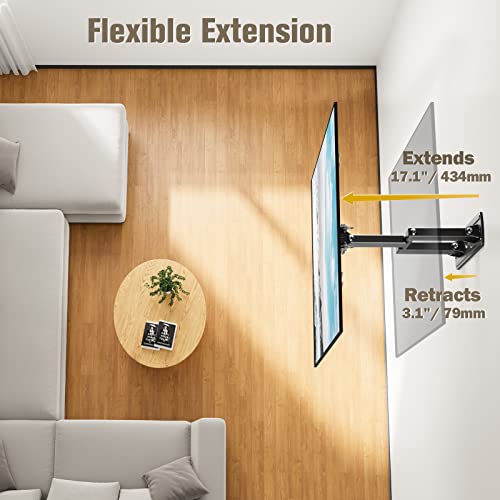Mounting Dream TV Wall Mount Swivel and Tilt for 26-55 Inch TV up to 60 lbs - size: 26"-55" TV