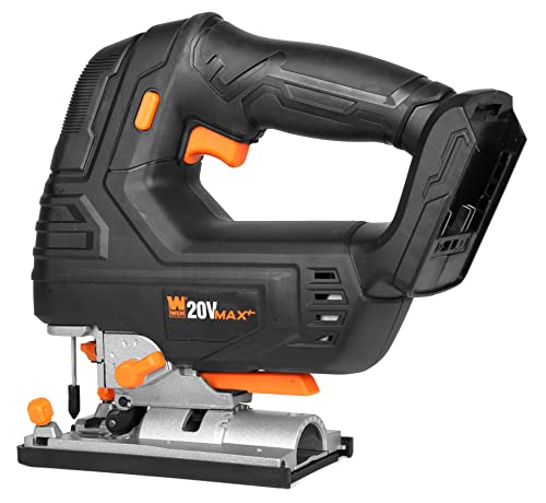 WEN Cordless Jigsaw, Brushless with Variable Speed, 20V Max 4.0 Ah Lithium Ion Battery and Charger (20667) - size: Handheld, style: Brushless Variable Speed