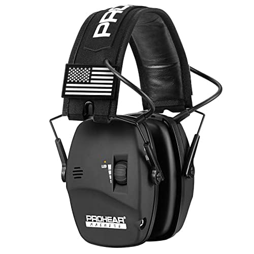 PROHEAR Digital Electronic Shooting Ear Protection 5X Sound Amplification Earmuffs, 23dB NRR Low Profile Noise Reduction Hearing Protection for Gun Range and Hunting, Black - style: Electronic 2.0 - Black
