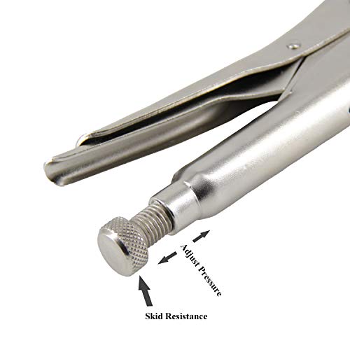 12-inch Heavy Duty Locking Pliers, Chrome Vanadium Steel, Curved Jaw Locking Pliers